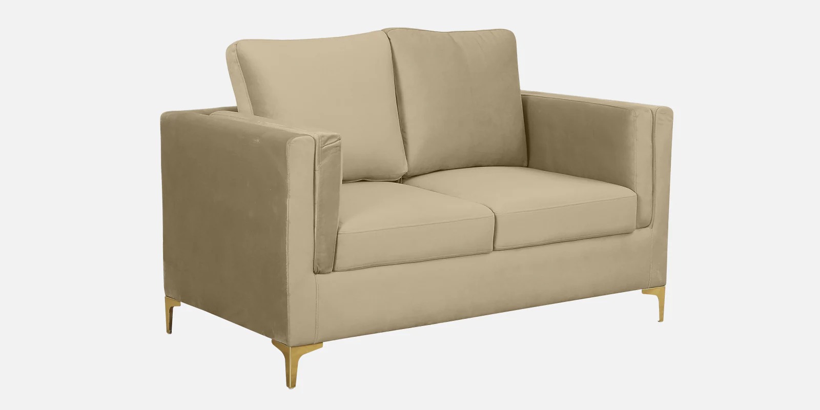 Swani Dona Velvet 2-Seater Sofa – Bone White Colour - Image 3