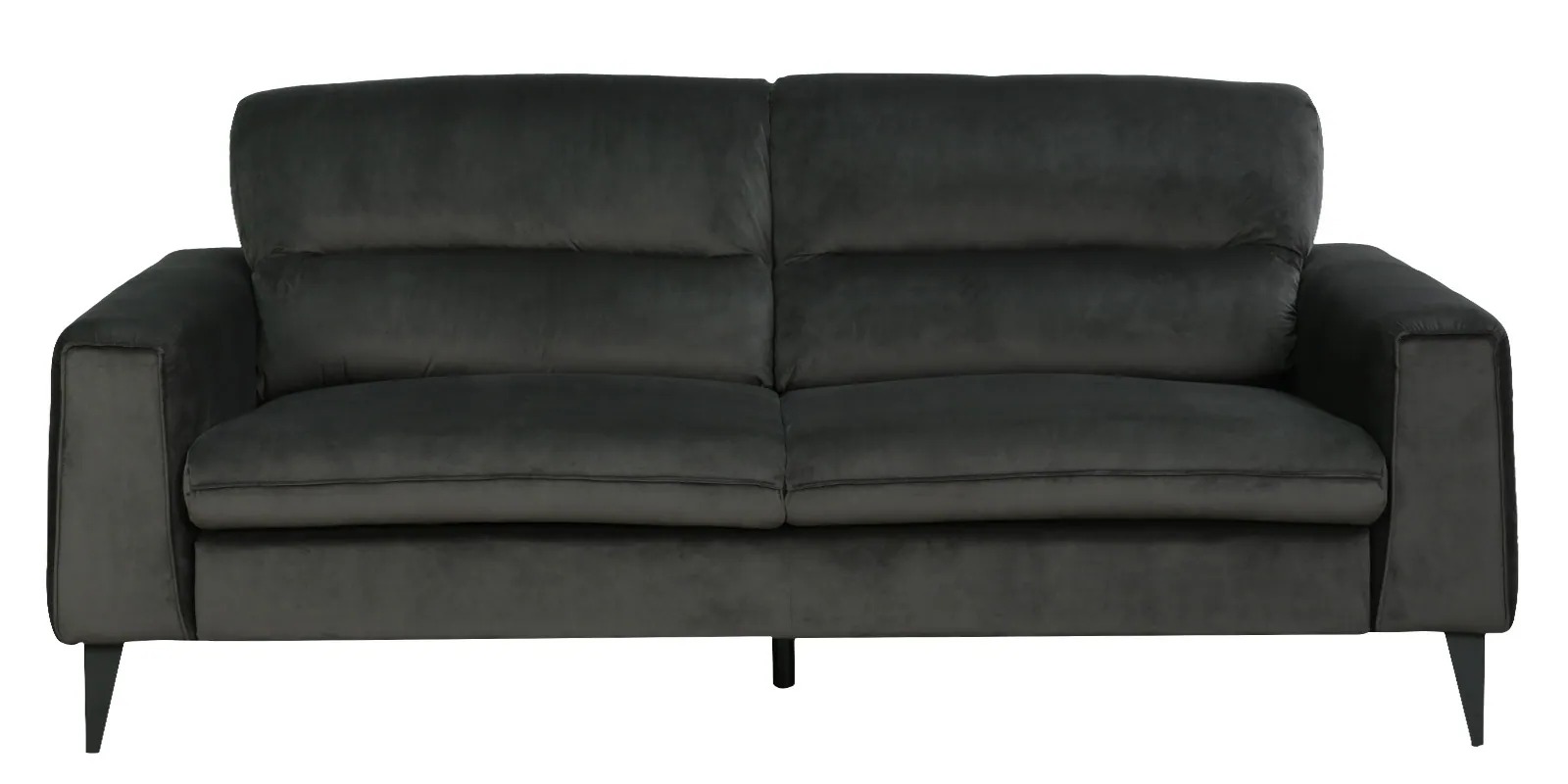 Swani Volkach Velvet 3-Seater Sofa – Steel Grey Colour - Image 5