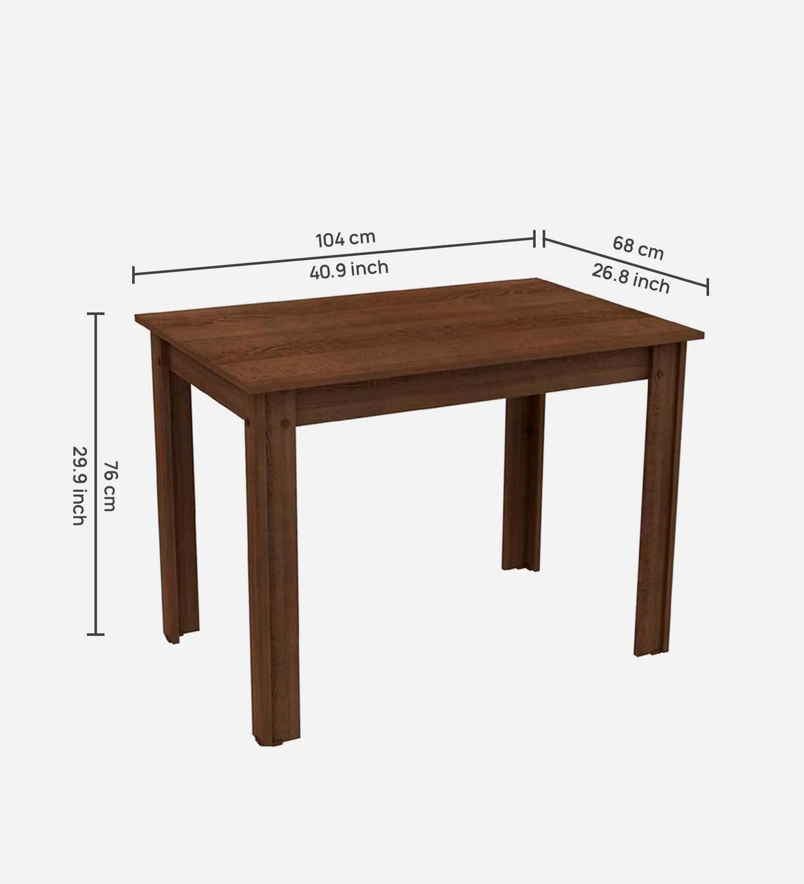 Swani Astra 6-Seater Dining Table – Brown Finish - Image 2