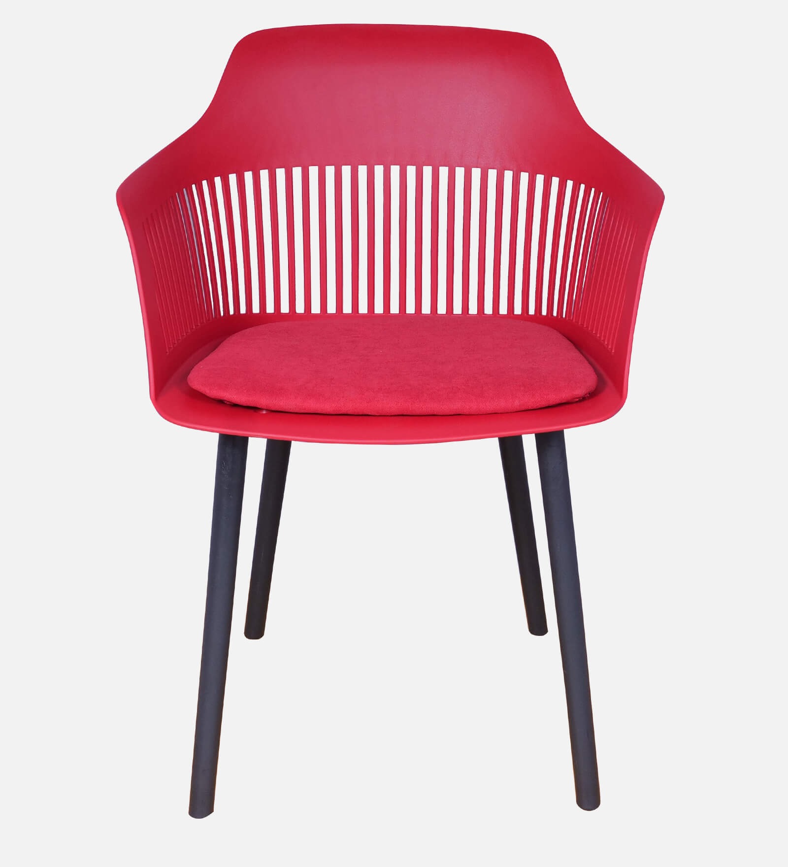 Swani Zinnia Plastic Café Chair – Red Color - Image 4