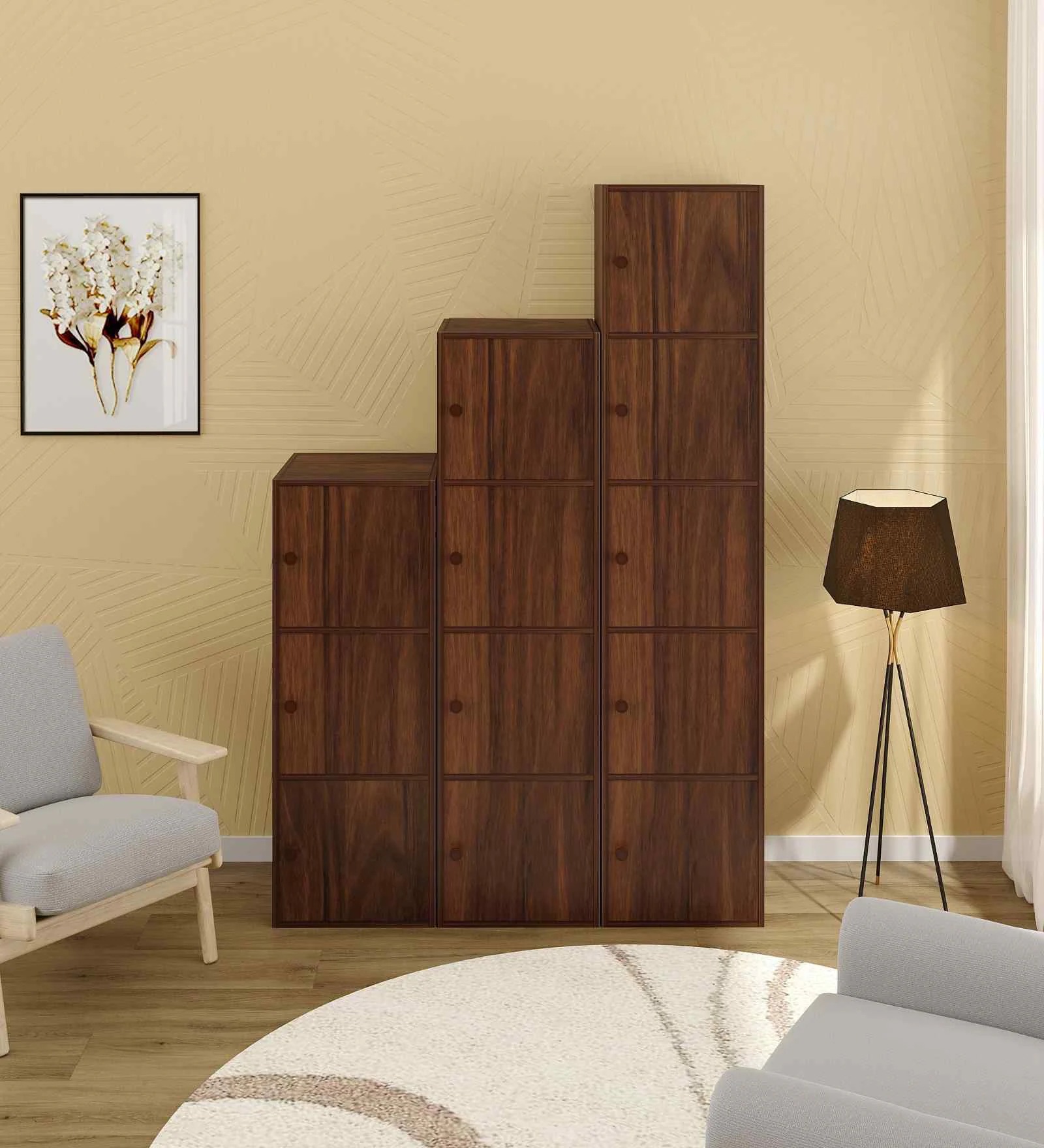 File Cabinet in Brown Maple Finish – 2-Drawer Office Storage Organizer | Swani Furniture Dimensions (In Centimeters) H 79 x W 38 x D 38