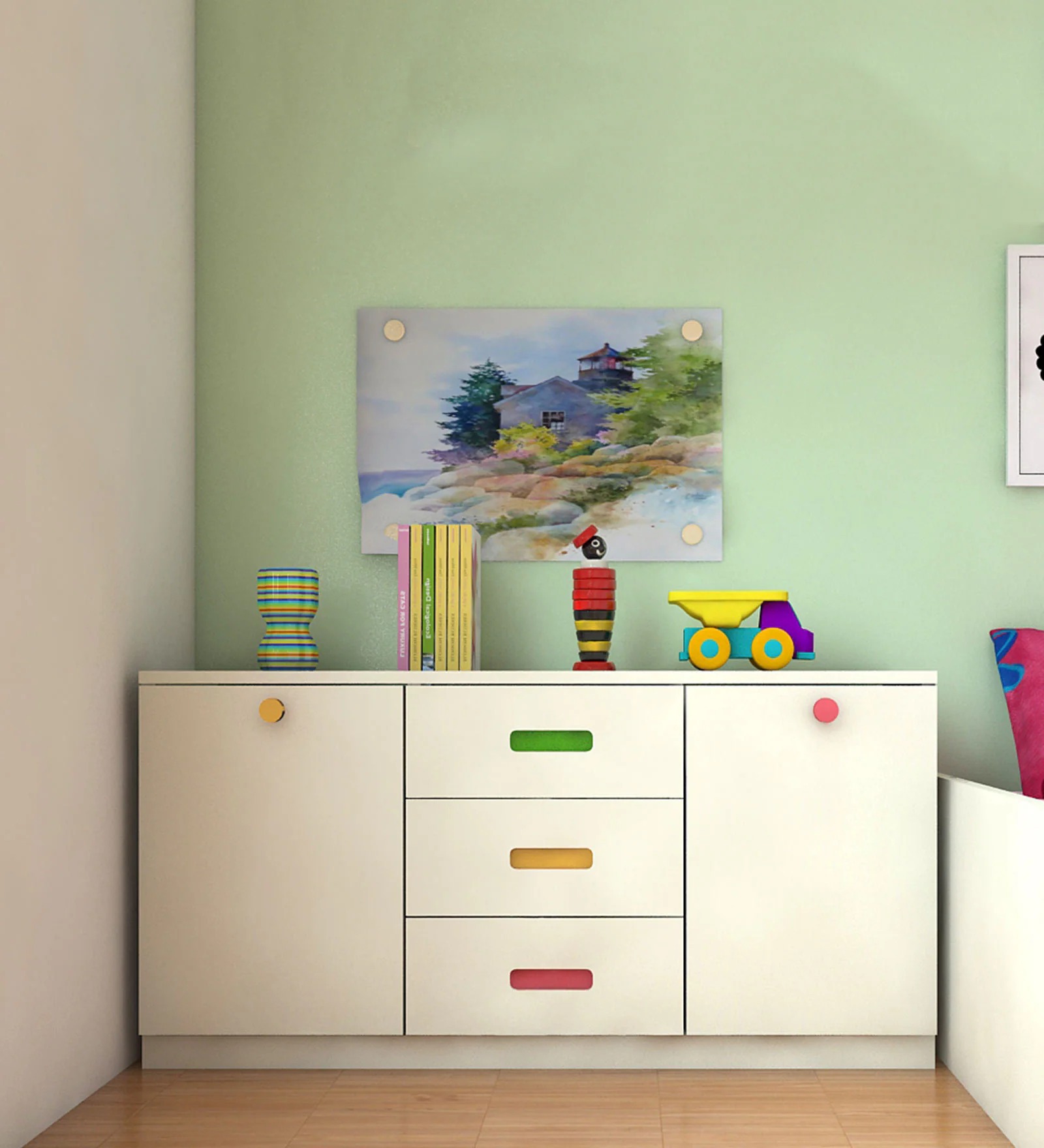 Swani Casablanca Kids Storage Cabinet – Ivory Colour