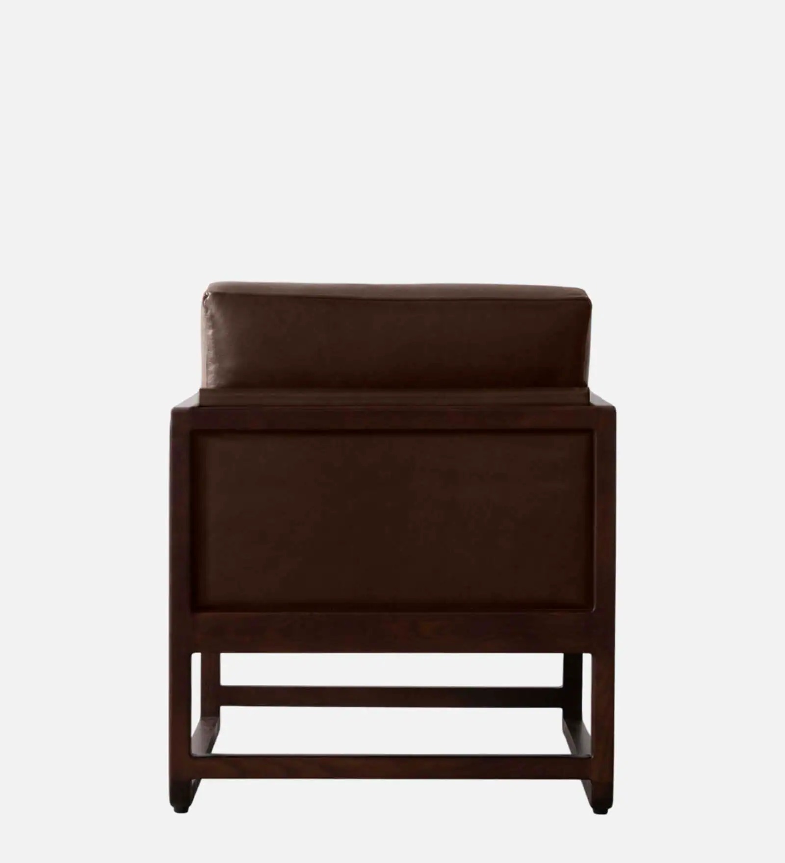 Swani Aura PU Leather Arm Chair – Brown Color - Image 7