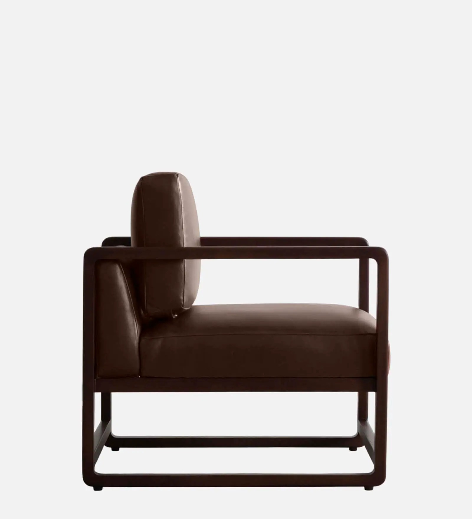 Swani Aura PU Leather Arm Chair – Brown Color - Image 5