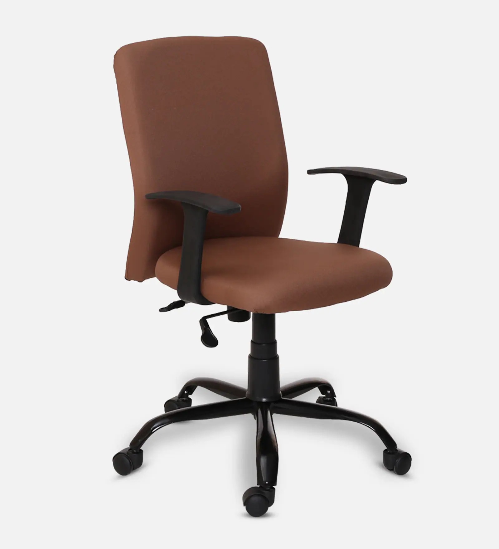 Fabric Ergonomic Office Chair in Camel – Comfortable Mid Back Work Chair | Swani Furniture - Image 4