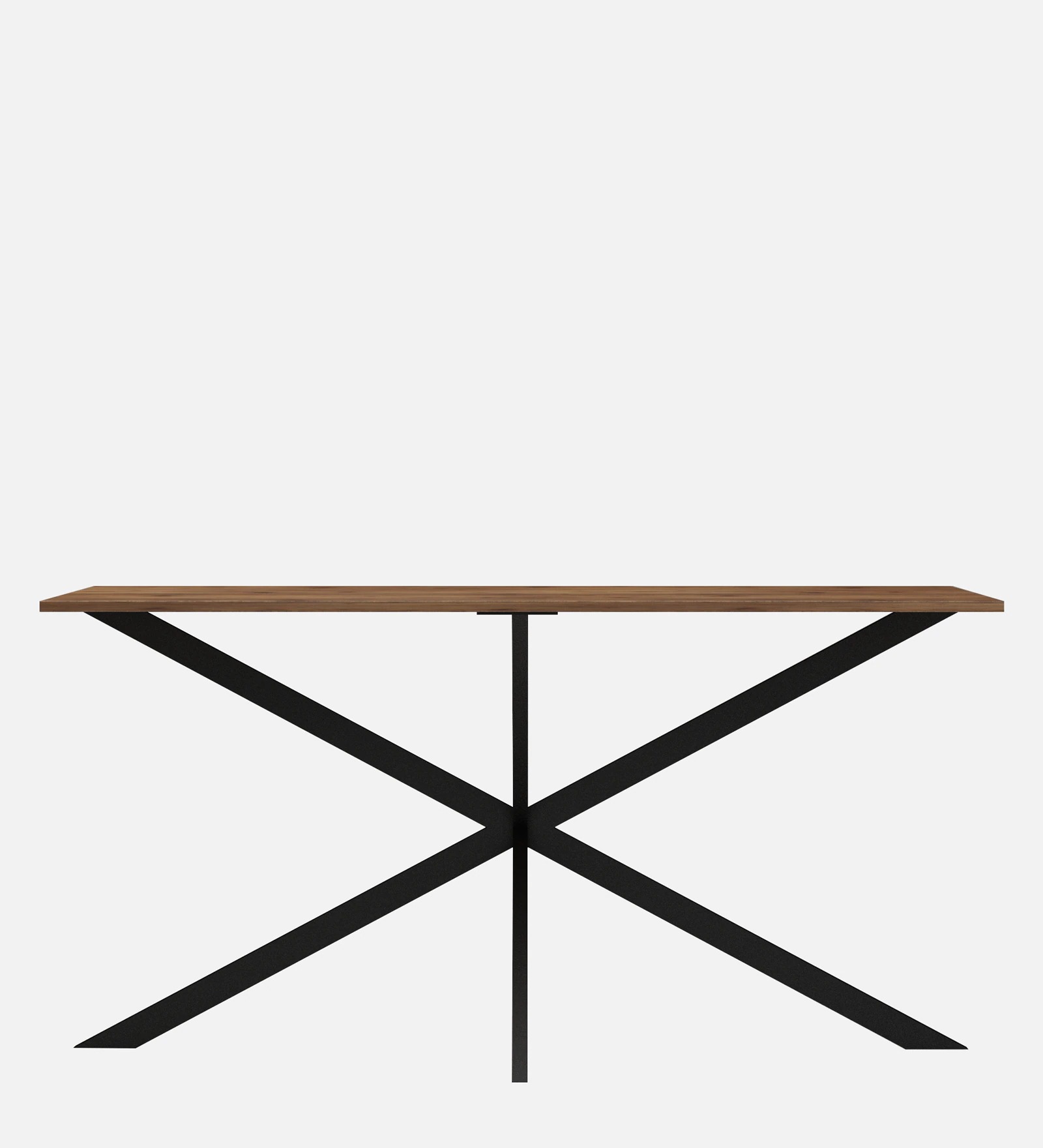 Swani Heather 6-Seater Dining Table – Knottywood & Black Finish - Image 4