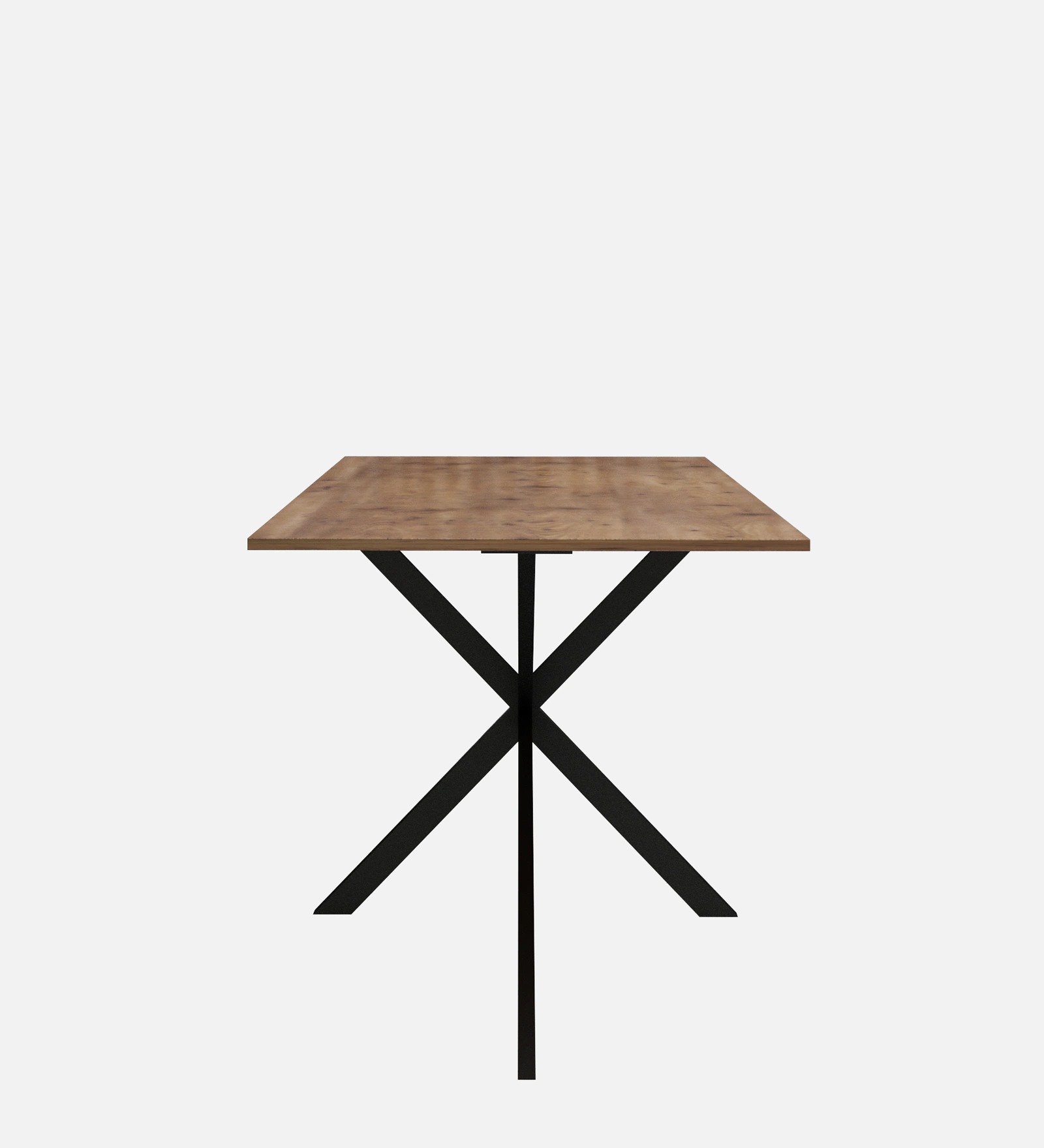 Swani Heather 6-Seater Dining Table – Knottywood & Black Finish - Image 5