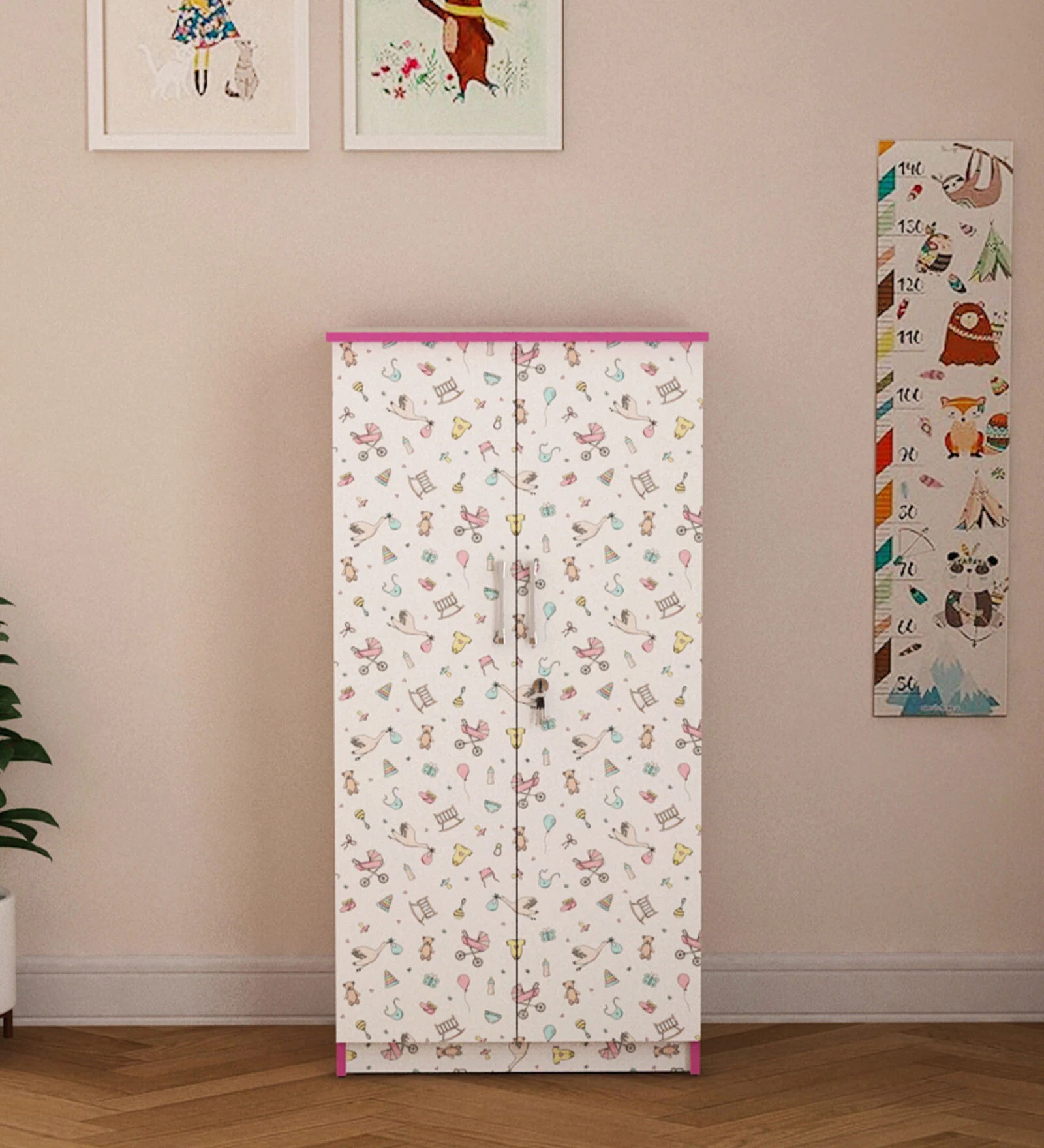 Kids Storage Cabinet in White – Durable & Fun Organizer | Swani Furniture