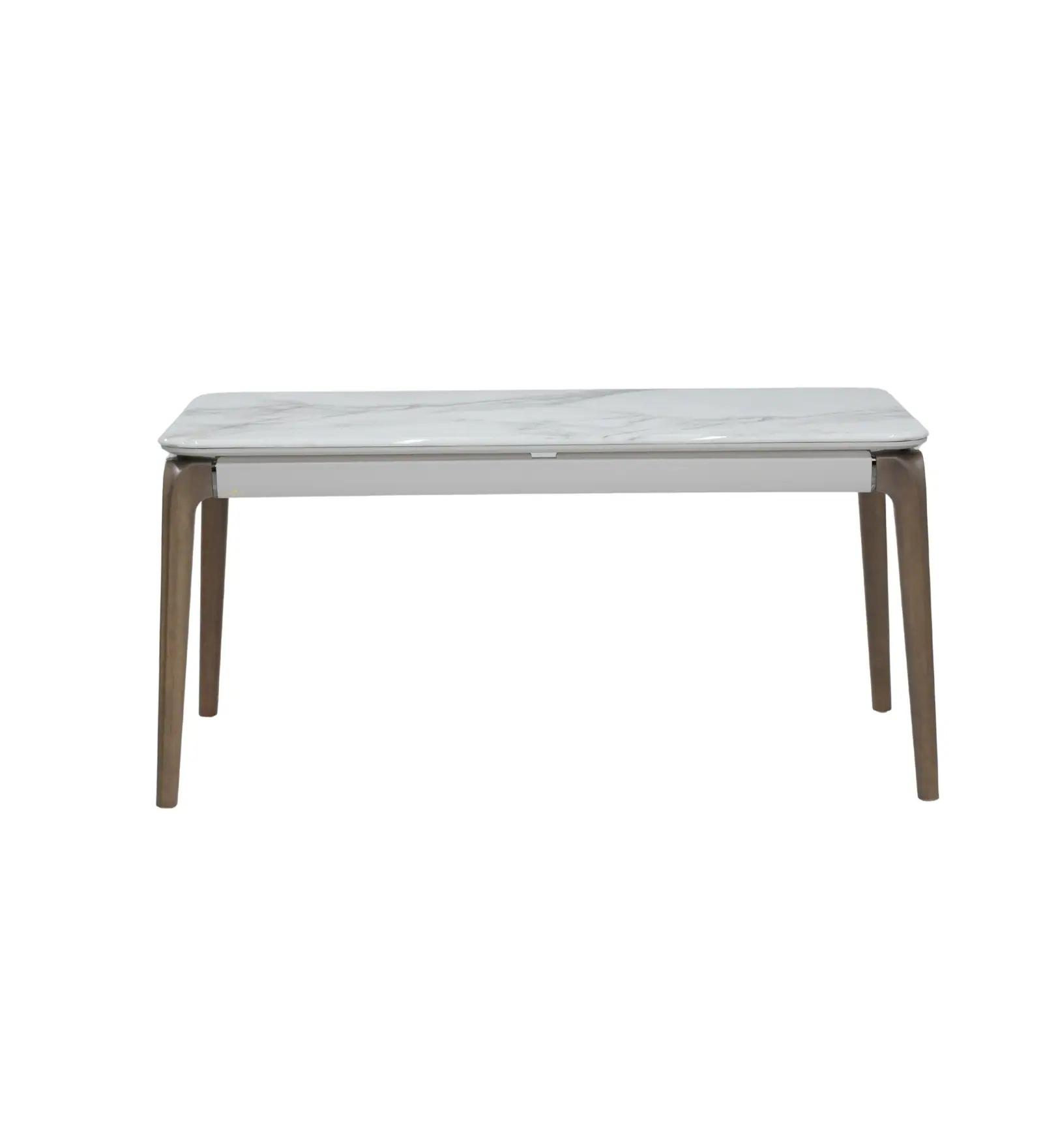 Swani Muar Italian Natural Stone 4-Seater Dining Table – White Finish - Image 3