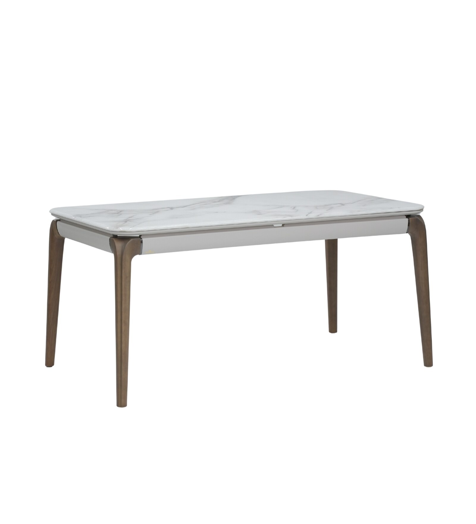 Swani Muar Italian Natural Stone 4-Seater Dining Table – White Finish - Image 4