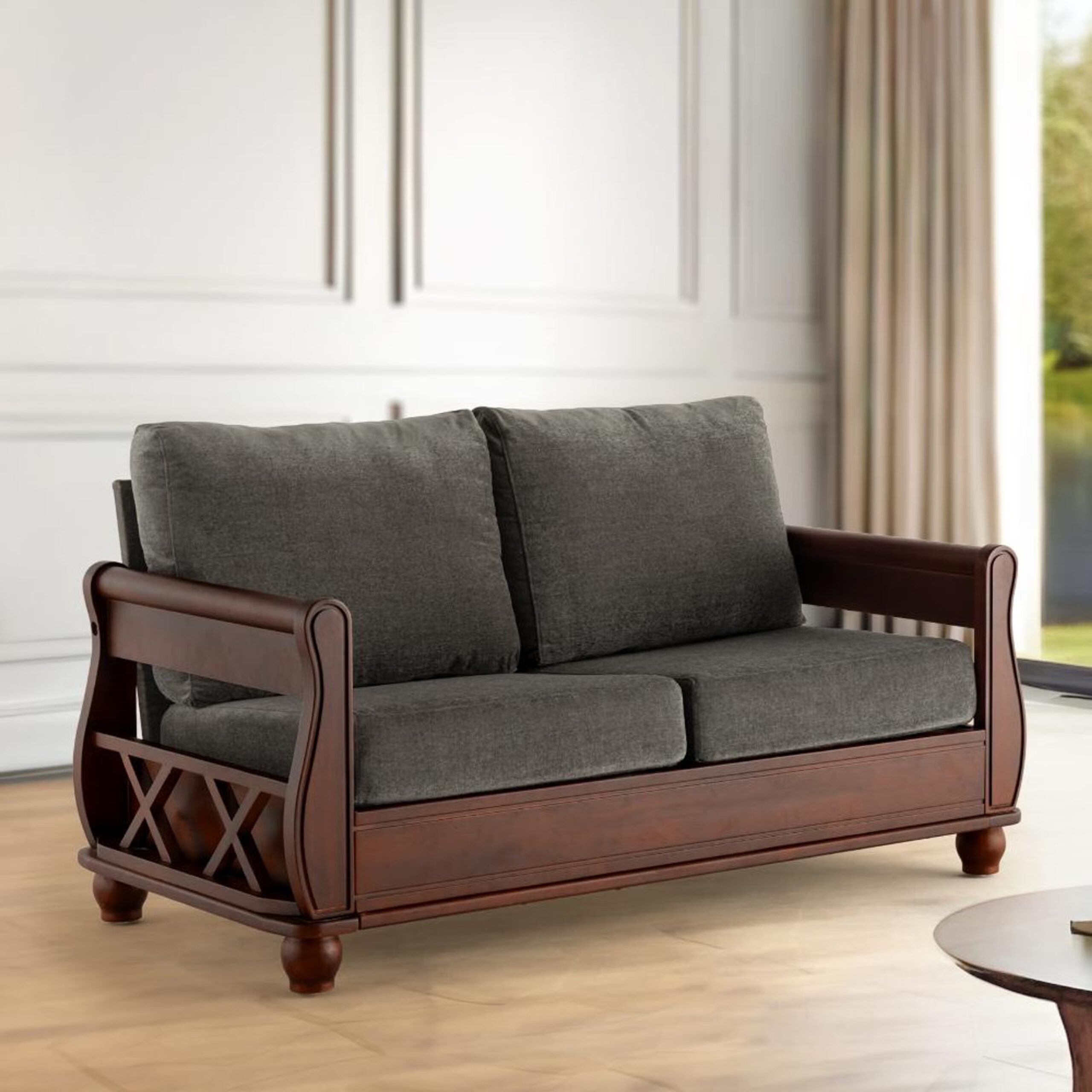 Swani Stefano 2 Seater Sofa – Modern Compact Fabric Sofa