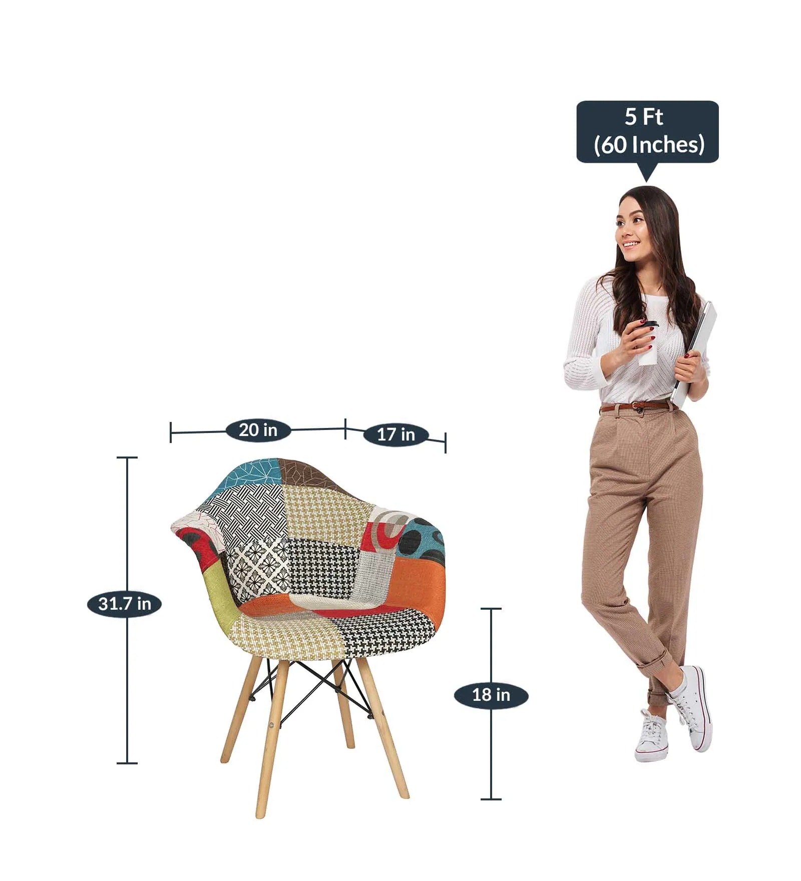 Swani Forma Iconic DSW Replica Chair – Pattern Color - Image 3