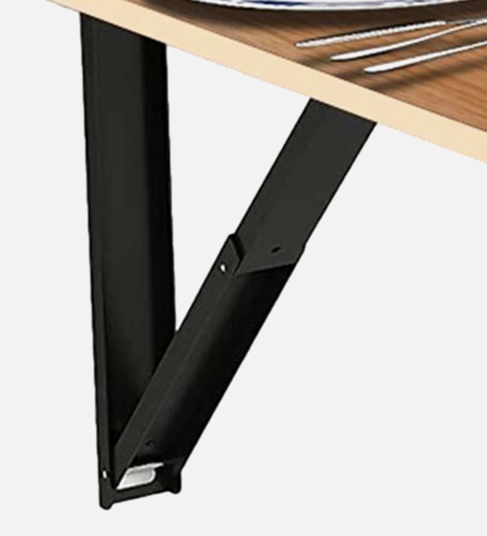 Swani Alicia 4-Seater Wall Mount Dining Table – Intel Beige Finish - Image 6