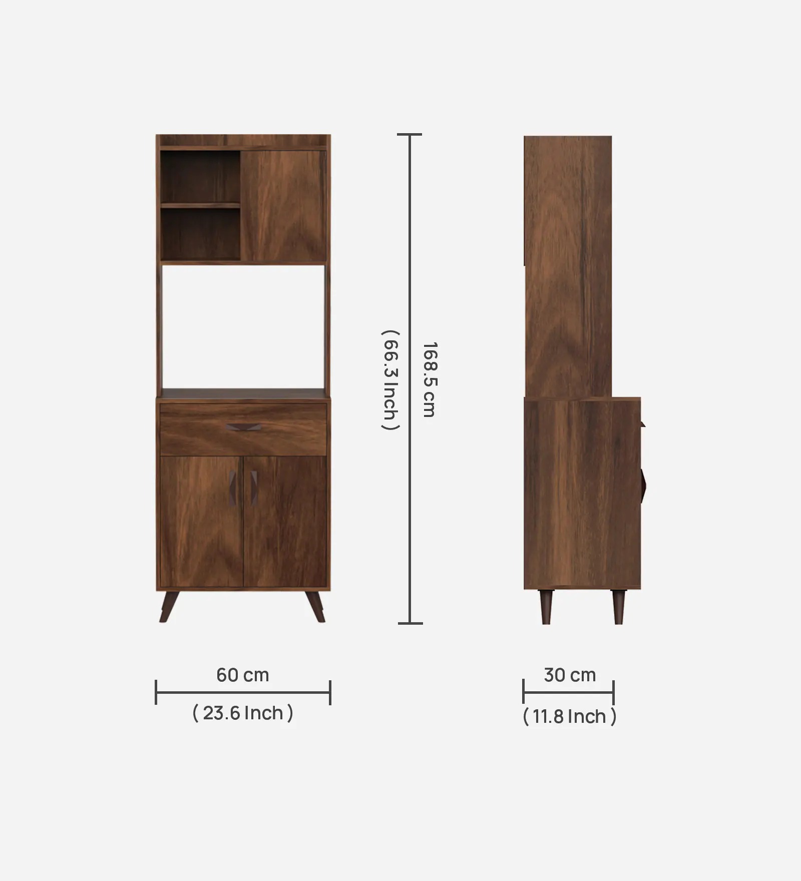 Kitchen Cabinet in Brown Maple Finish – Stylish & Durable Storage | Swani Furniture - Image 4