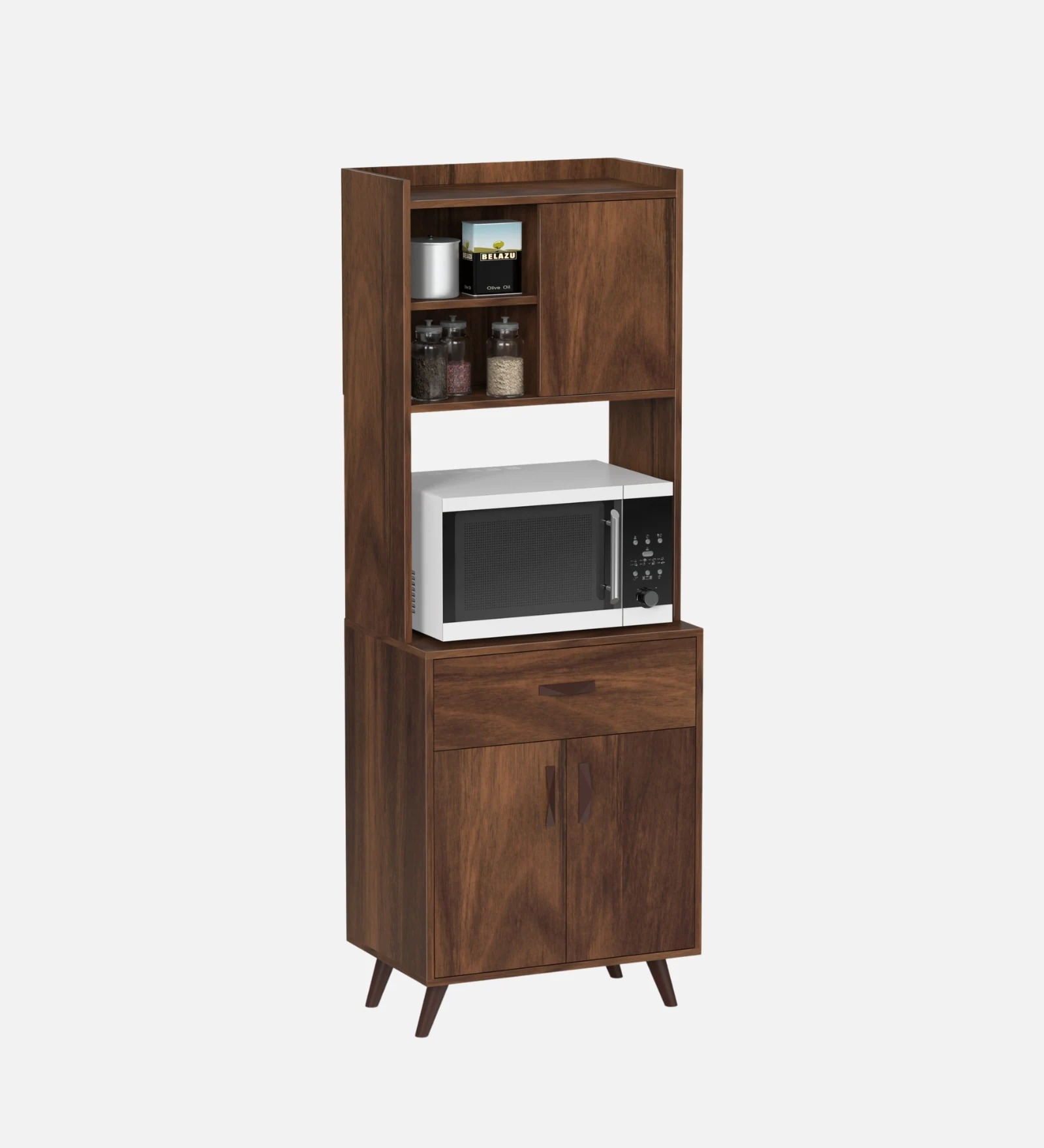 Kitchen Cabinet in Brown Maple Finish – Stylish & Durable Storage | Swani Furniture - Image 2