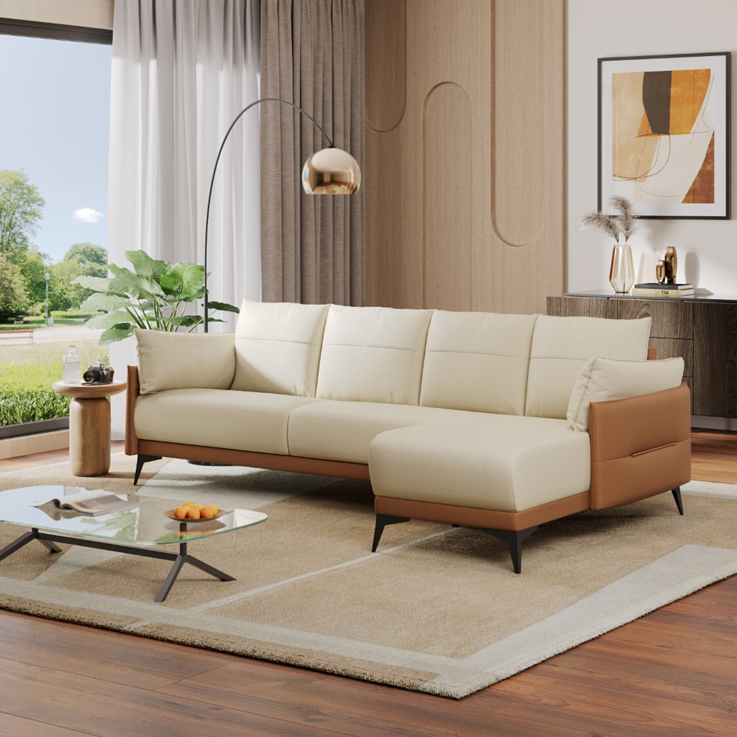 Swani Komodo L Shape Sofa Set – 3 Seater with Right Side Chaise