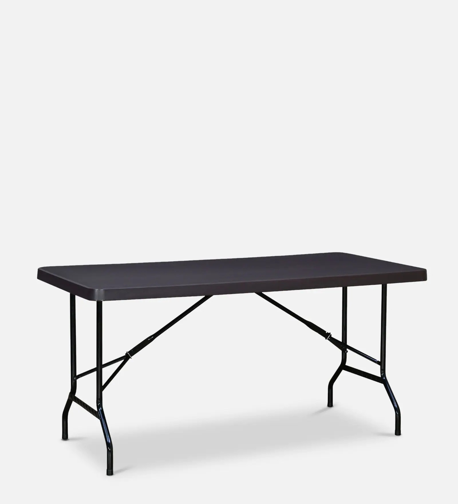 Swani Celebrationz Metal 4-Seater Foldable Dining Table – Brown Finish - Image 2