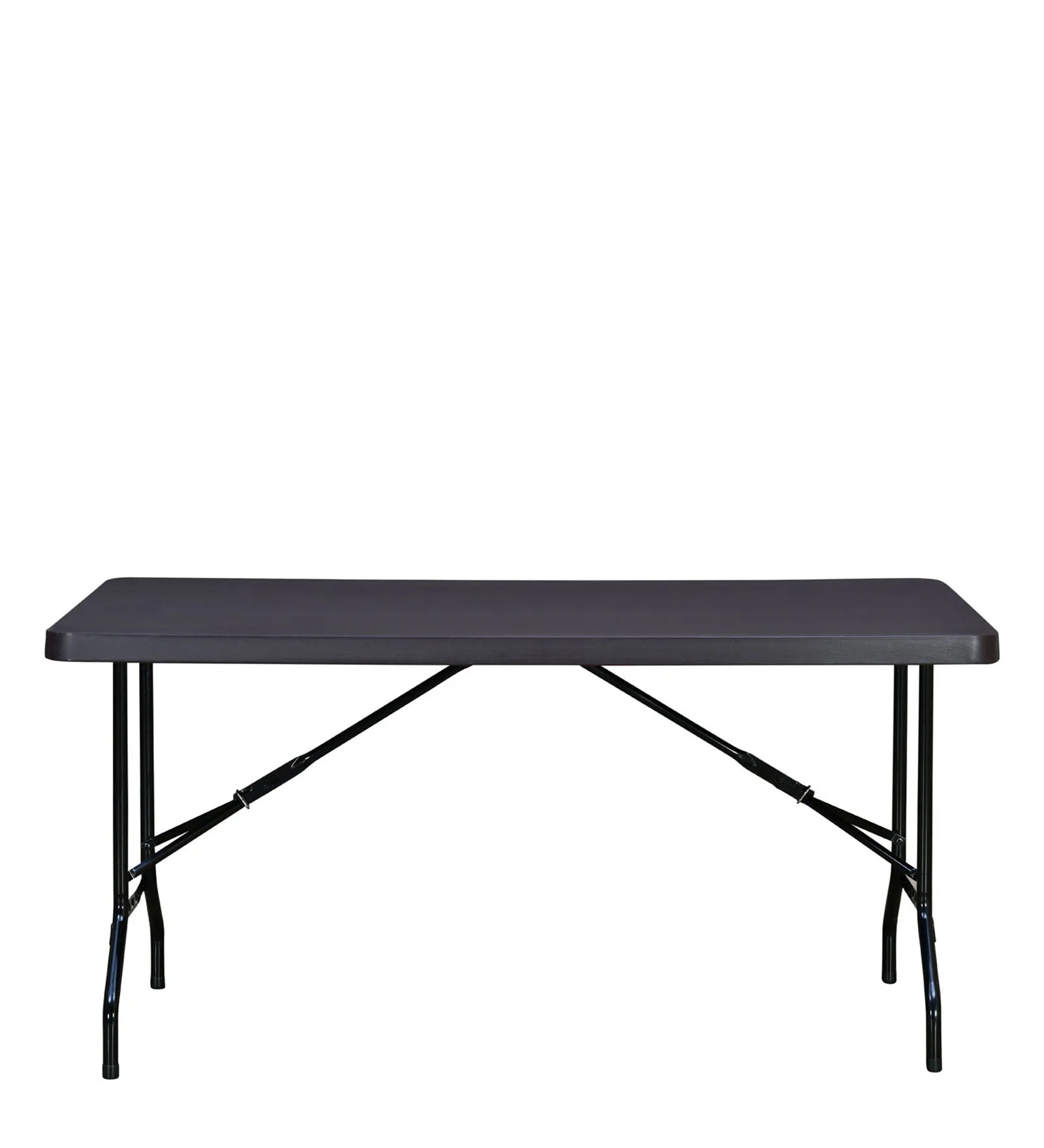 Swani Celebrationz Metal 4-Seater Foldable Dining Table – Brown Finish - Image 4