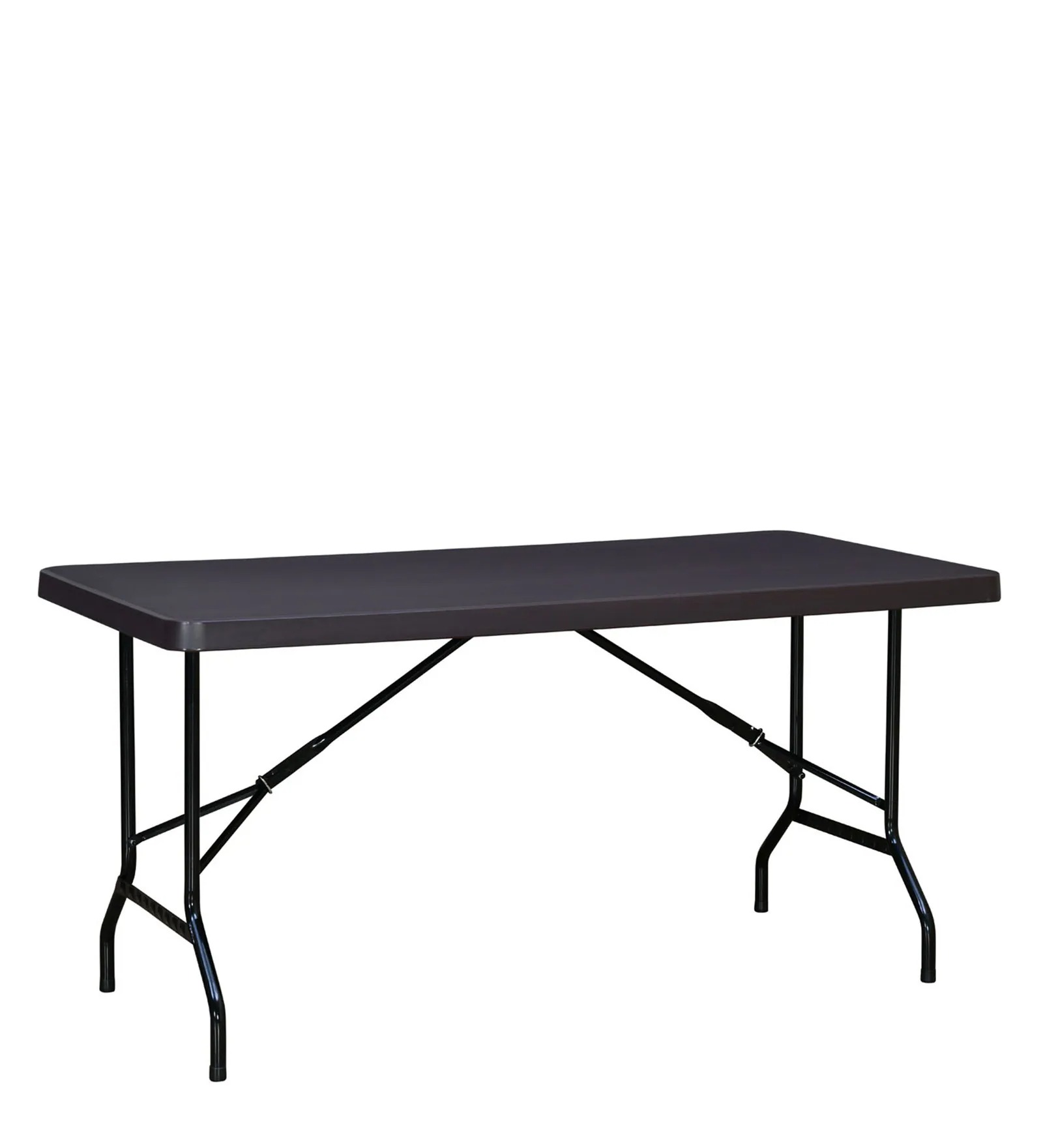 Swani Celebrationz Metal 4-Seater Foldable Dining Table – Brown Finish - Image 5