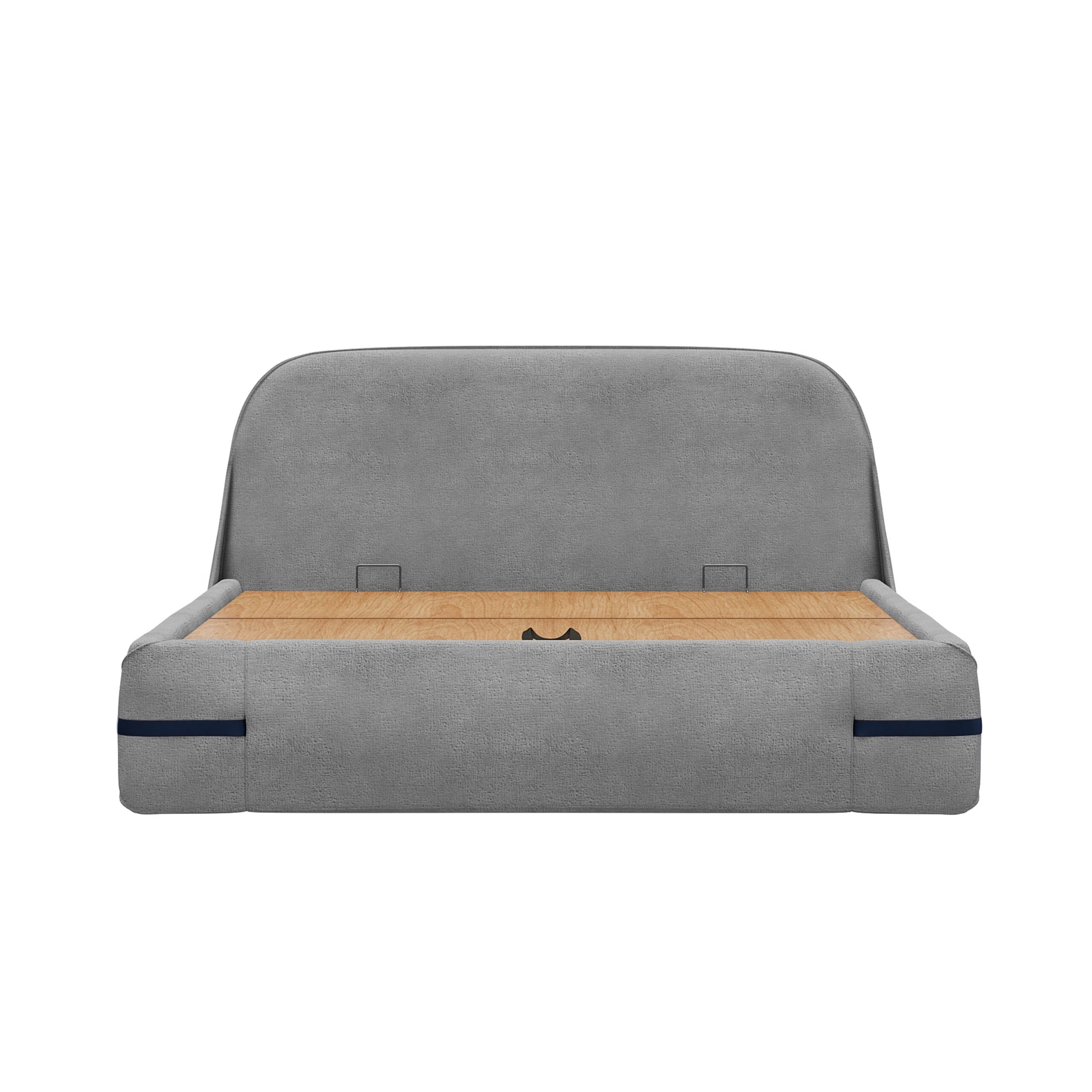 King Size Hydraulic Storage Bed with Premium Upholstery – Modern Space-Saving Design | Swani Furniture - Image 4