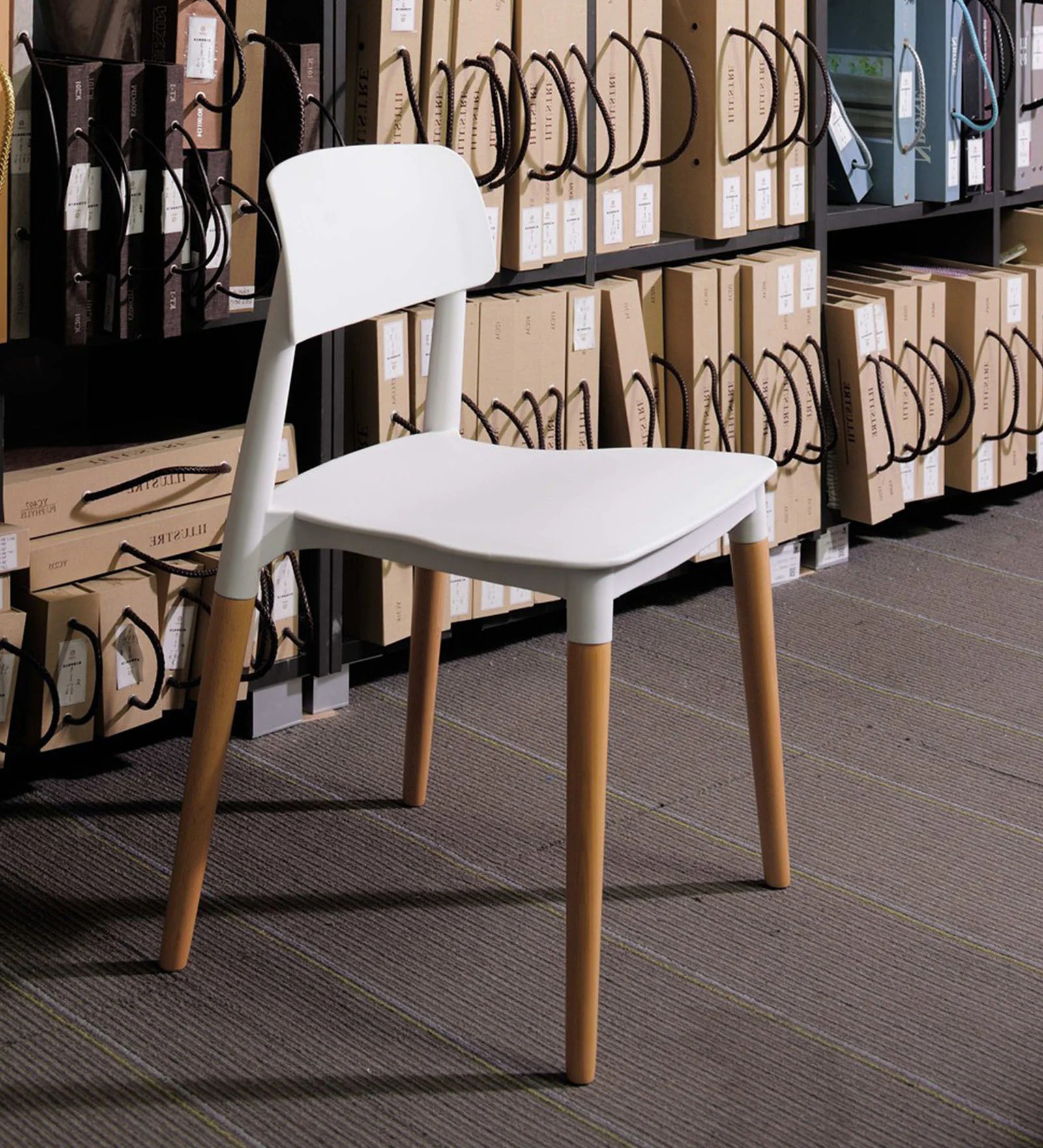 Swani Bella Plastic Café Chair – White Color