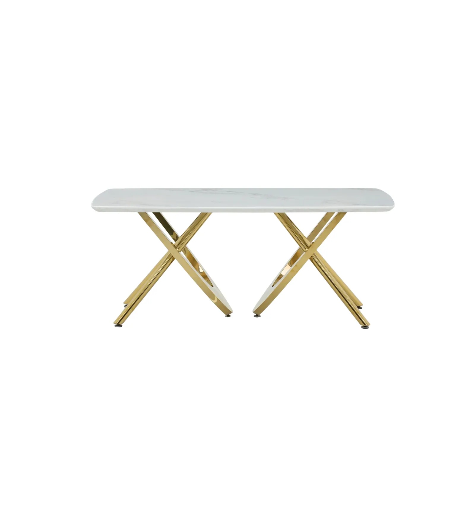 Swani Romania Italian Marble 6-Seater Dining Table – White Finish - Image 4