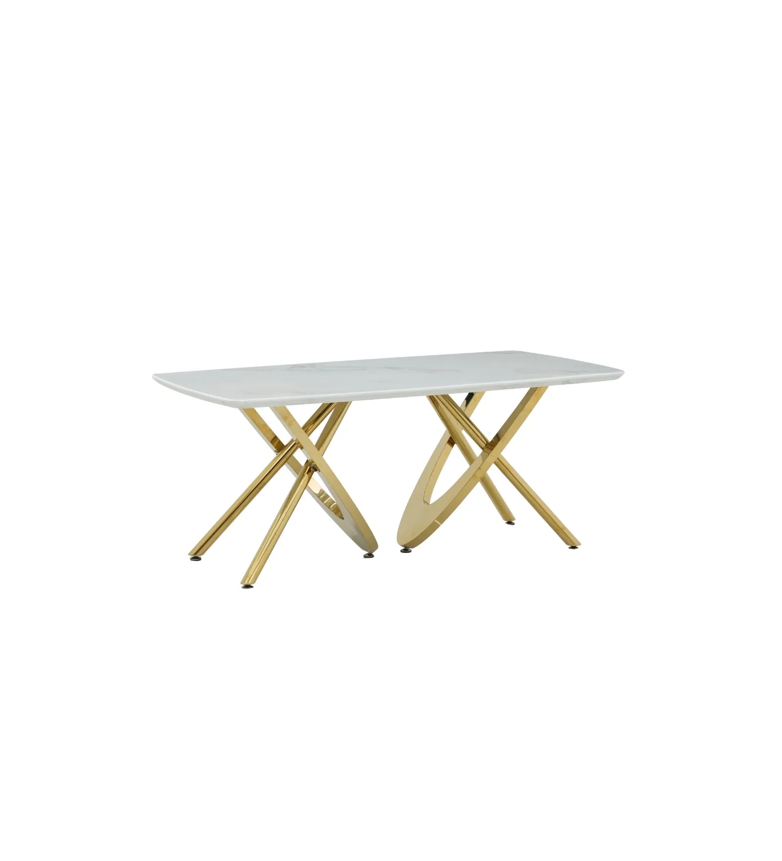 Swani Romania Italian Marble 6-Seater Dining Table – White Finish - Image 5