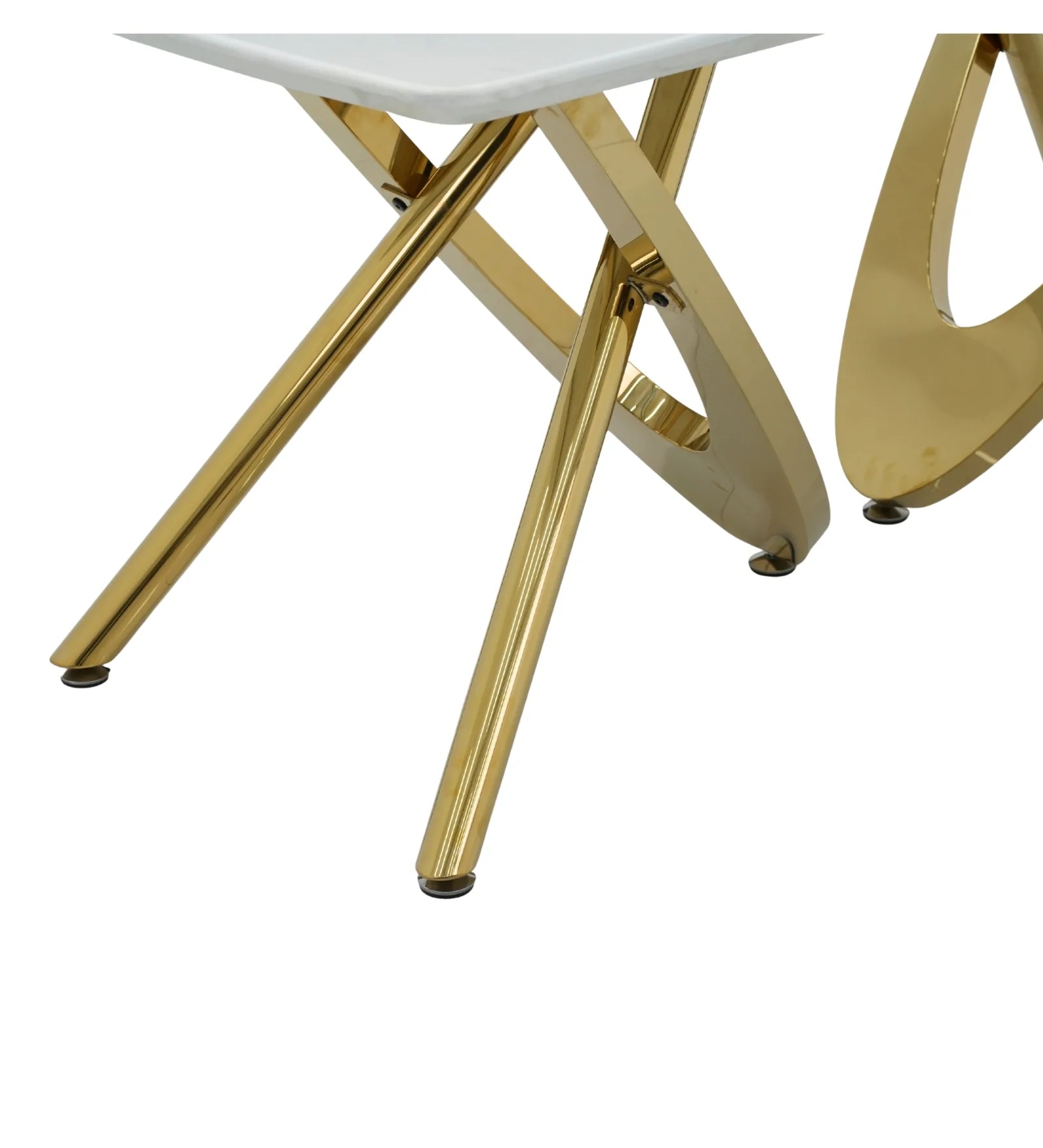 Swani Romania Italian Marble 6-Seater Dining Table – White Finish - Image 8