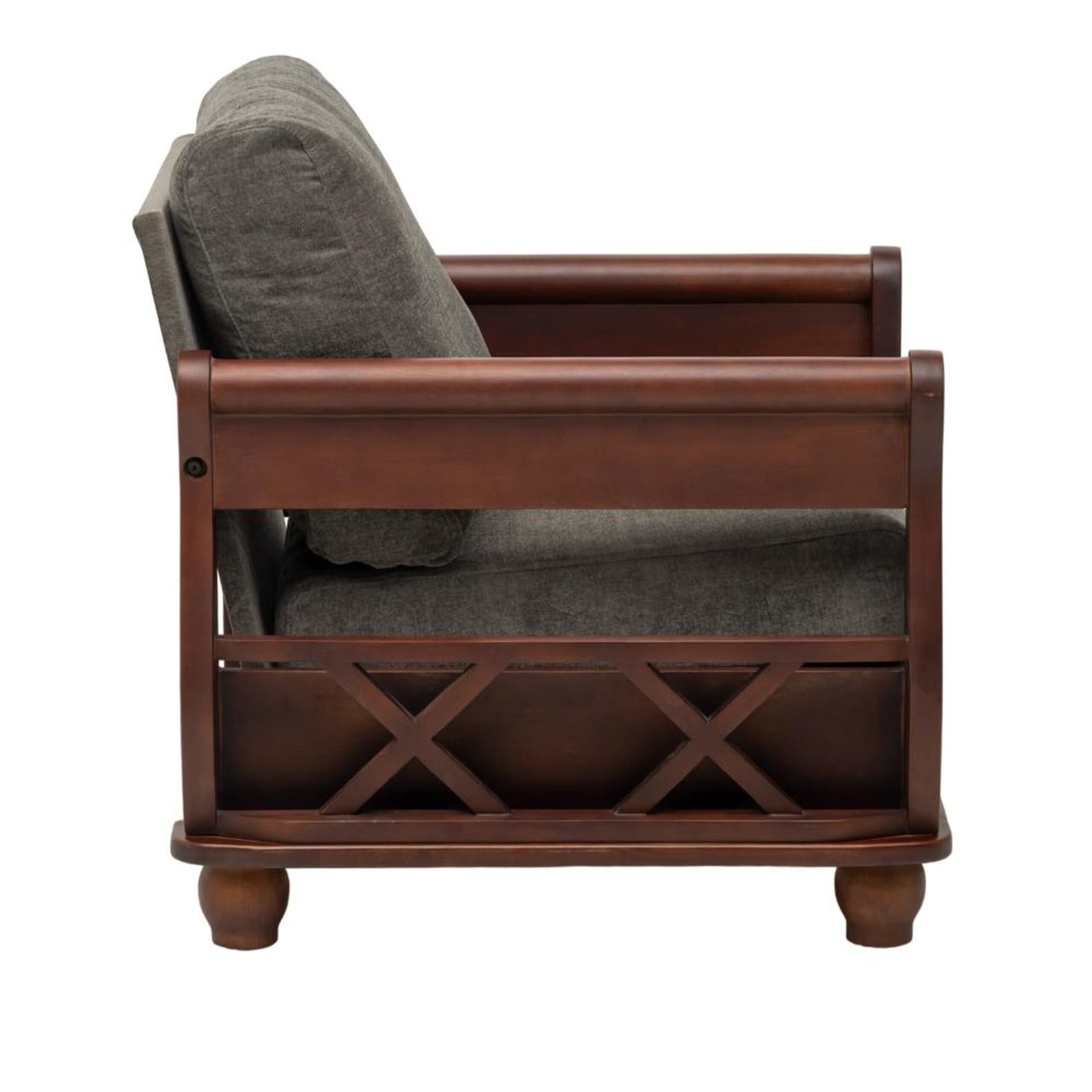 Swani Stefano 1 Seater Sofa – Modern Compact Fabric Sofa - Image 4