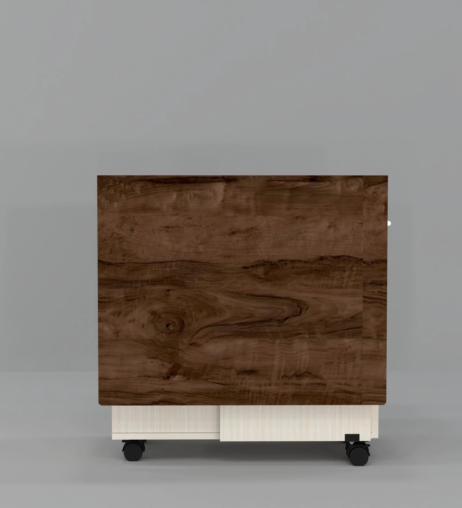 Swani Adam Folding Dining Table with Crockery Unit & Storage Shelf – Cochwood Brown & Highland Pine Finish - Image 10