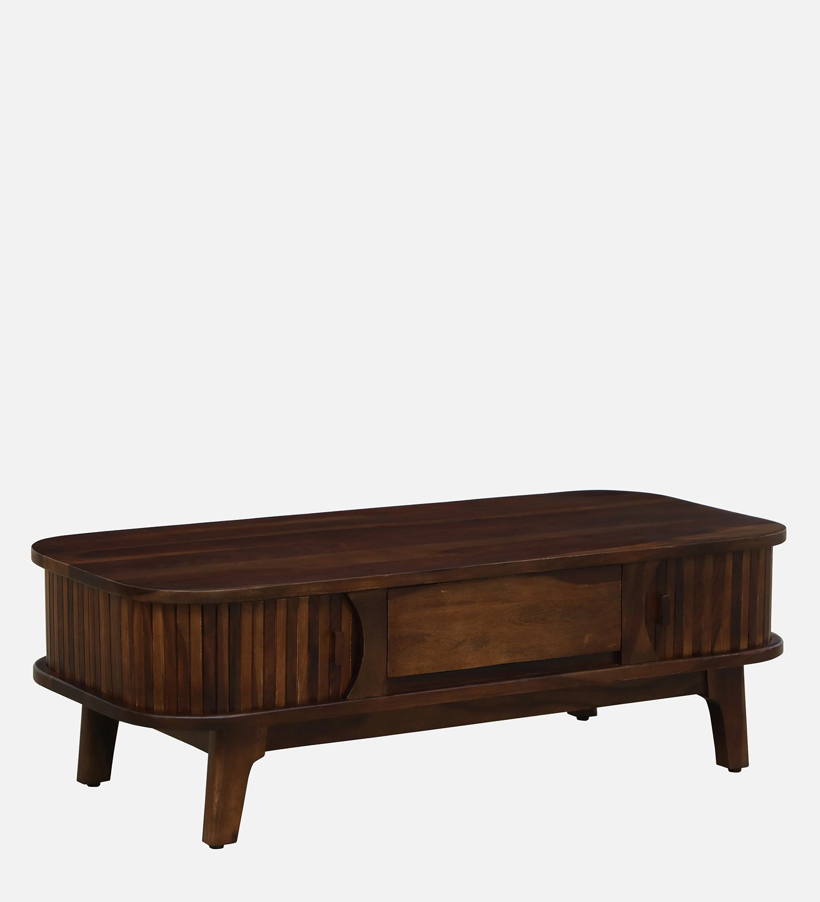 Swani Furniture TVestfold Sheesham Wood Shutter Coffee Table – Scratch-Resistant Provincial Teak Finish - Image 3