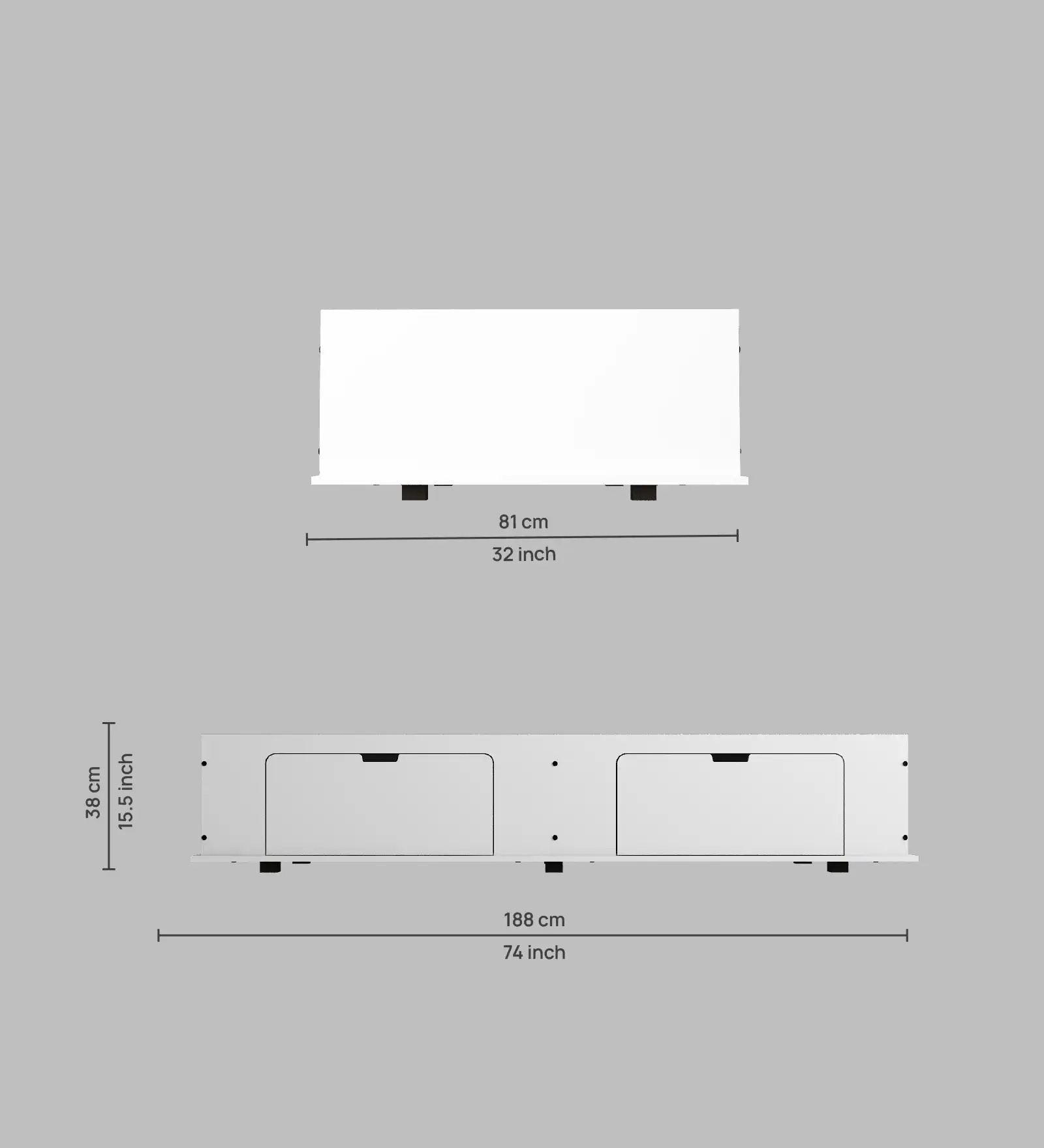 White Diwan Bed with Storage – Modern Space-Saving Single Bed | Swani Furniture - Image 3