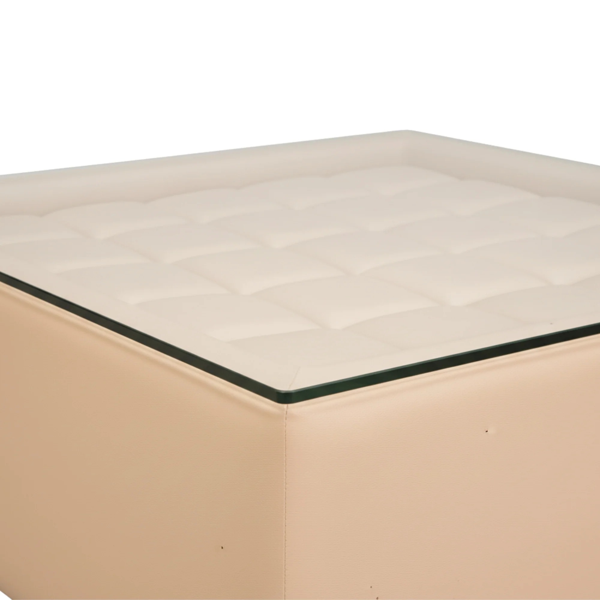 Swani Furniture Gulf Modern Coffee Table – Elegant Leatherette & Glass Design for Living Room - Image 4