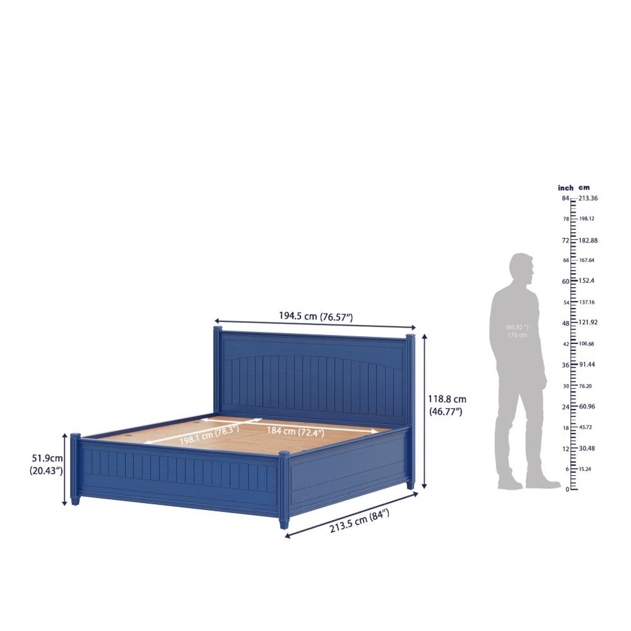 Swani Furniture Nilaka King Size Storage Bed – Wooden King Bed with Box Storage - Image 6