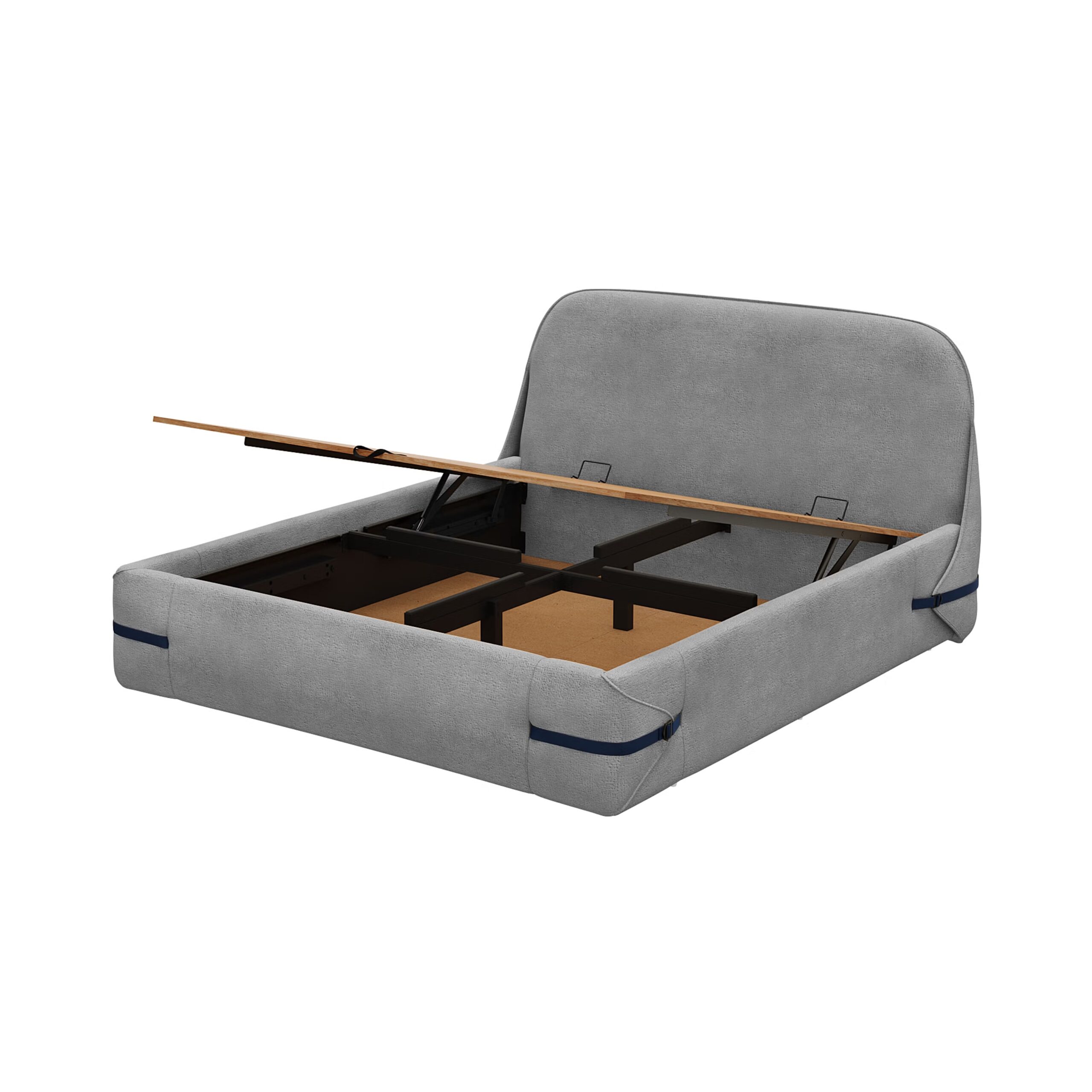 King Size Hydraulic Storage Bed with Premium Upholstery – Modern Space-Saving Design | Swani Furniture - Image 2