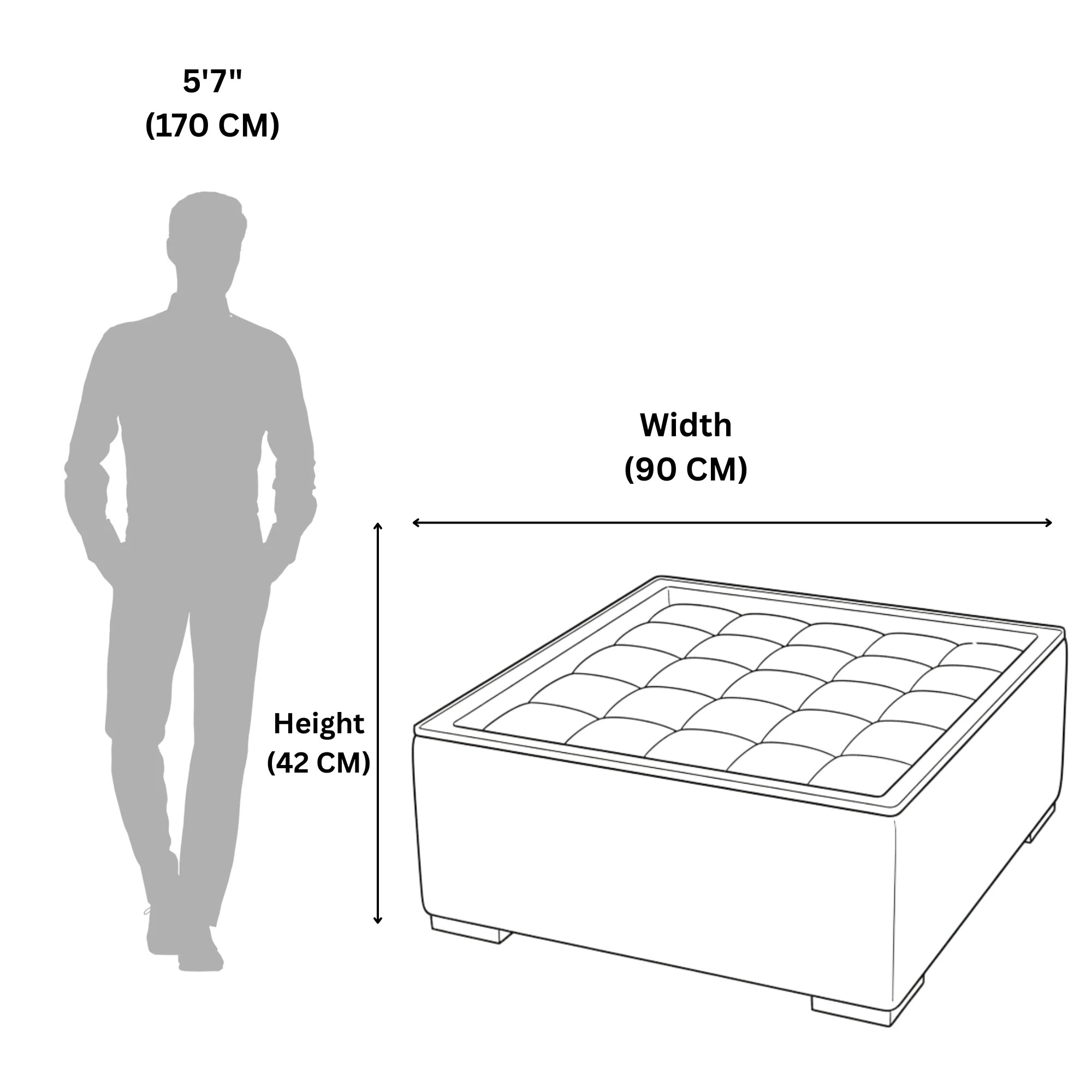 Swani Furniture Gulf Modern Coffee Table – Elegant Leatherette & Glass Design for Living Room - Image 3