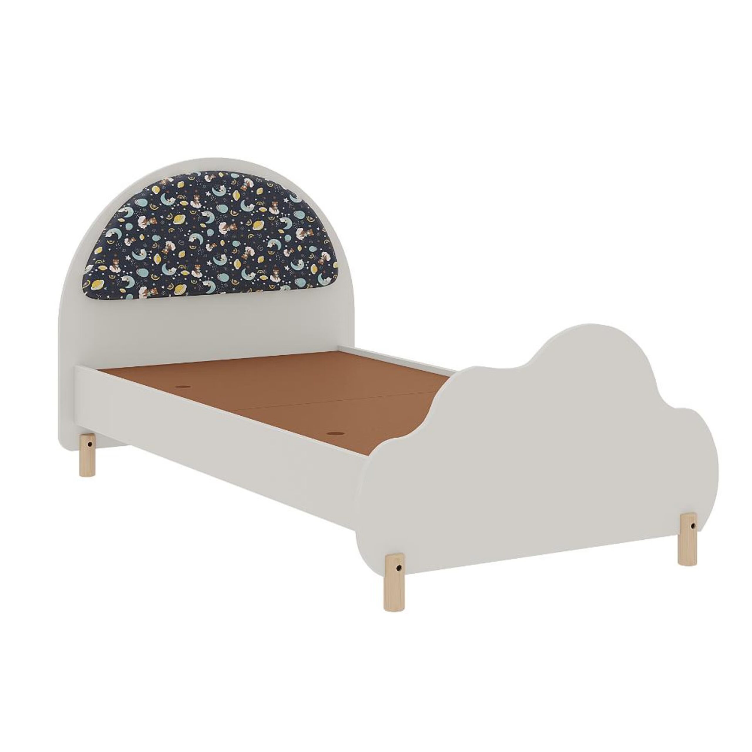 Kids Single Bed in Blue – Sturdy Engineered Wood Frame | 72x36 Inch | Swani Furniture - Image 2