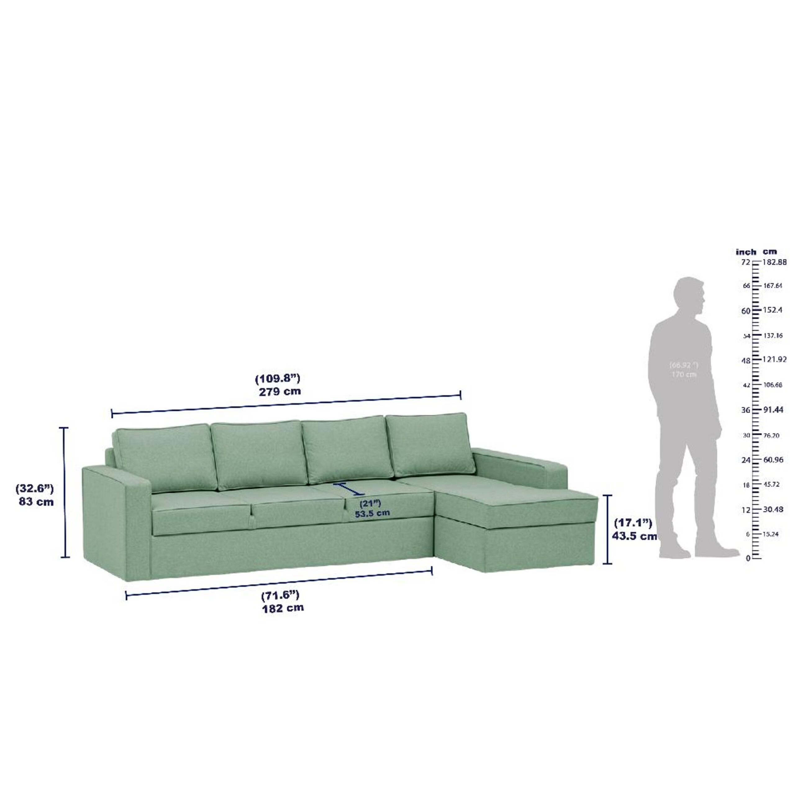 Swani Napper Storage L Shape Sofa Set – 3 Seater with Right Side Chaise - Image 4